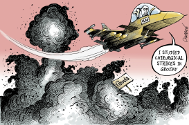 SYRIA’S GHOUTA UNDER BOMBS by Patrick Chappatte