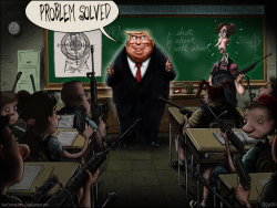 TRUMP SCHOOL SHOOTING GUNS NRA by Sean Delonas