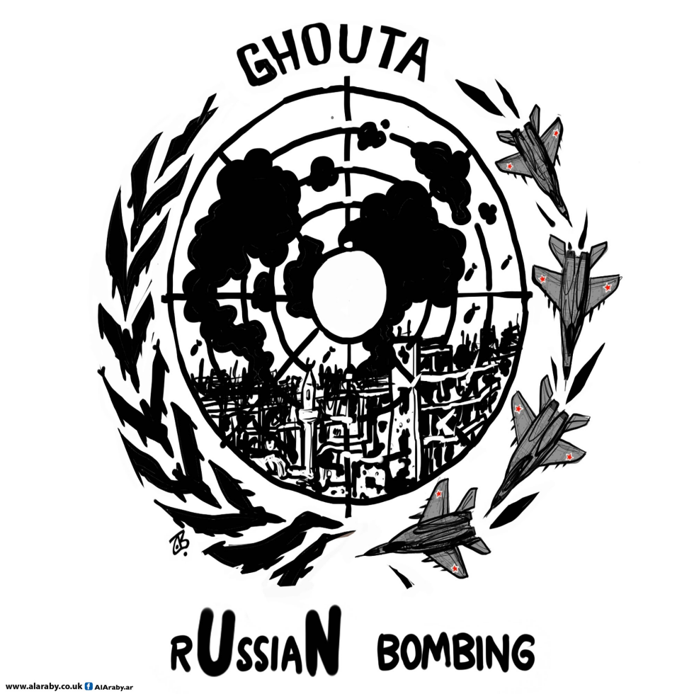  RUSSIAN BOMBING by Emad Hajjaj