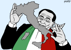 BERLUSCONI IS BACK AGAIN by Rainer Hachfeld