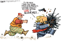 TRUMP GUN GRAB by Rick McKee