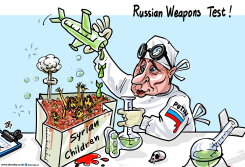 RUSSIAN WEAPONS TEST by Emad Hajjaj