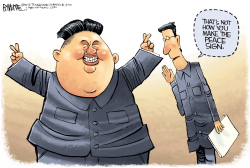 KIM JONG UN PEACE by Rick McKee