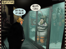 TRUMP KIM JONG UN KOREA SILENCE OF THE LAMBS by Sean Delonas