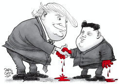 TRUMP MEETS KIM JONG UN by Daryl Cagle