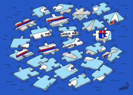 FLIGHT MH 370 JIGSAW PUZZLE by Stephane Peray