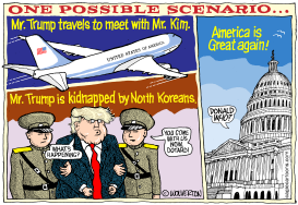 TRUMP MEETS WITH KIM by Wolverton