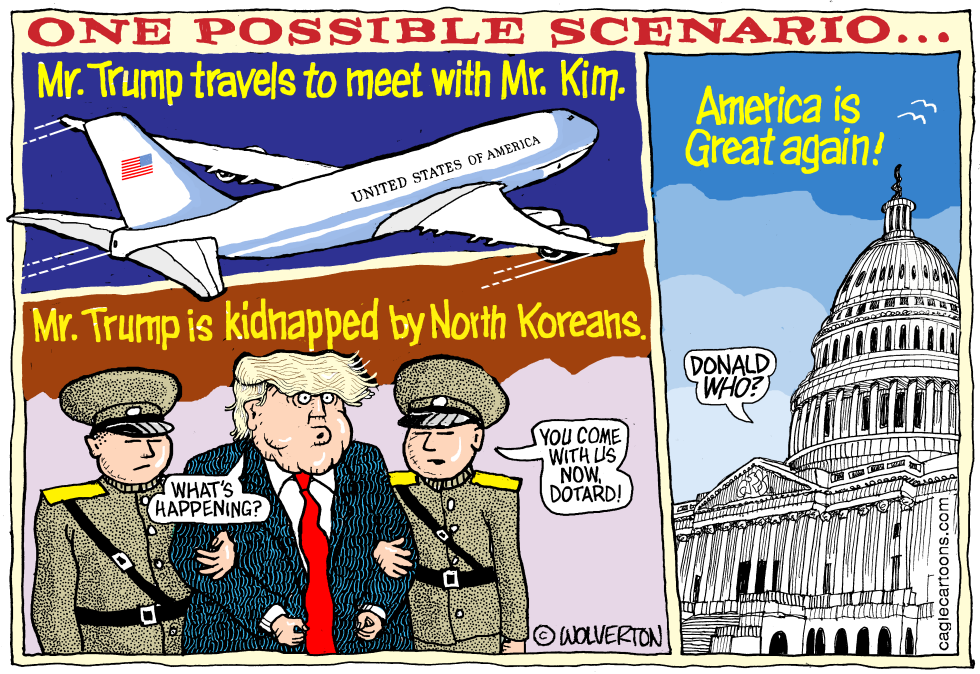  TRUMP MEETS WITH KIM by Wolverton