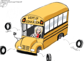 DEVOS DRIVES by Pat Bagley