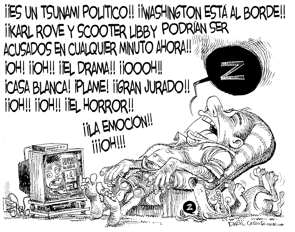  ESCANDALO DE PLAME EN LA TV by Daryl Cagle