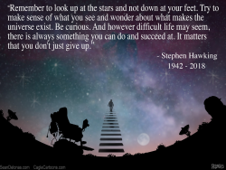 STEPHEN HAWKING OBITUARY by Sean Delonas