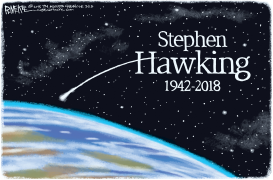 STEPHEN HAWKING by Rick McKee