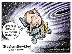 STEPHEN HAWKING TRIBUTE by Dave Granlund