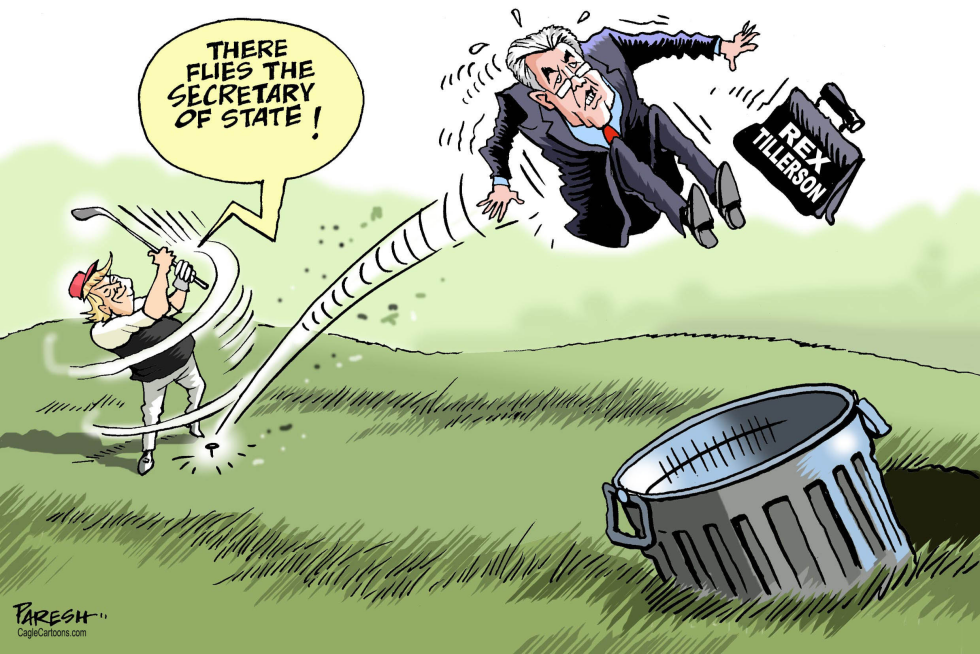  TRUMP OUSTS TILLERSON by Paresh Nath