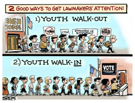 STUDENT WALKOUT by Steve Sack