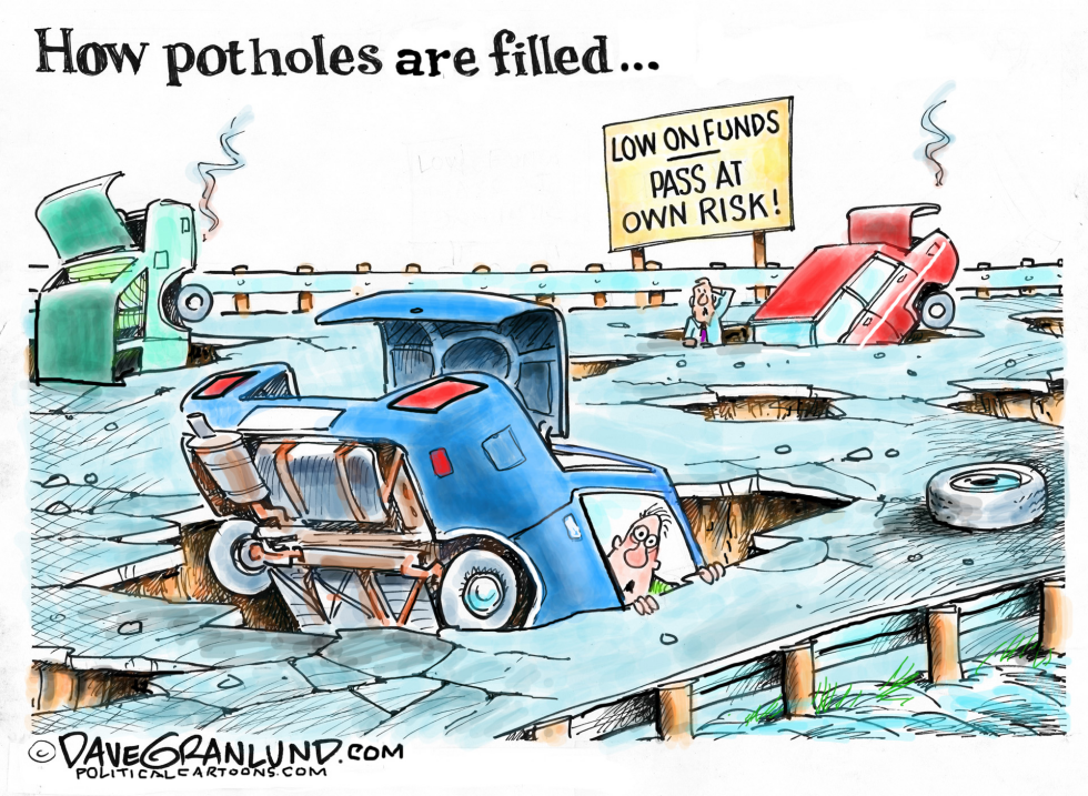  POTHOLES FILLED by Dave Granlund