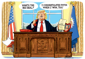 PRESIDENT TRUMP CONGRATULATES PRESIDENT PUTIN by RJ Matson