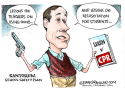 SANTORUM ON GUNS AND CPR by Dave Granlund