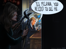 MELANIA TRUMP STORMY DANIELS by Sean Delonas