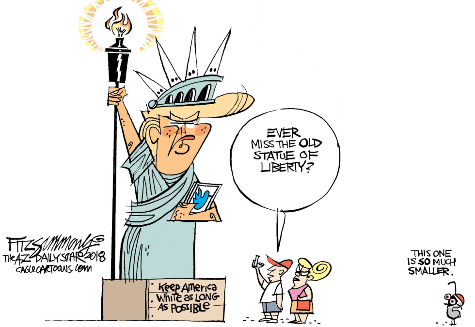  STATUE OF BIGOTRY by David Fitzsimmons