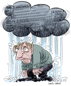 TAX CLOUD  by Daryl Cagle