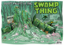 SCOTT PRUITT IS THE EPA SWAMP THING by RJ Matson