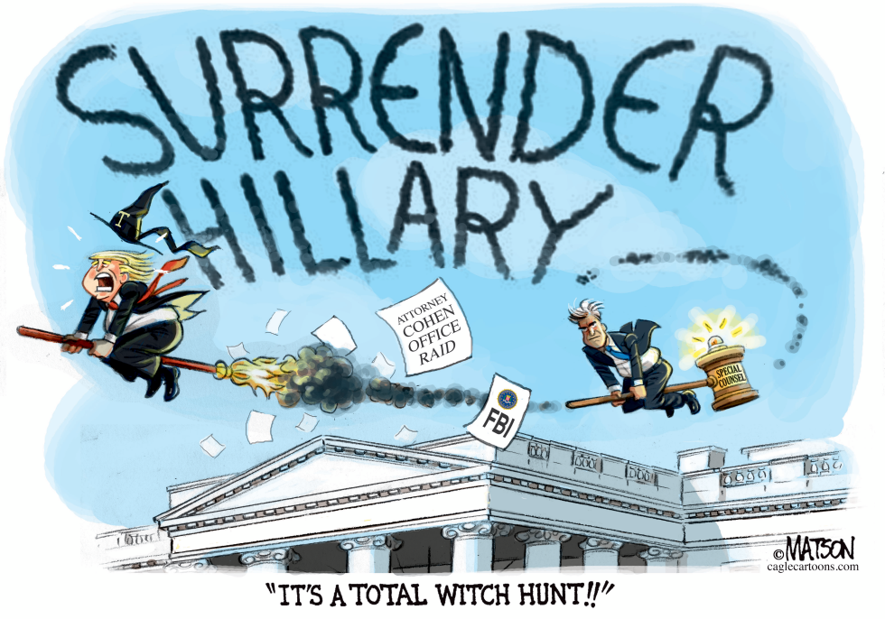  TRUMP CRIES WITCH HUNT by RJ Matson