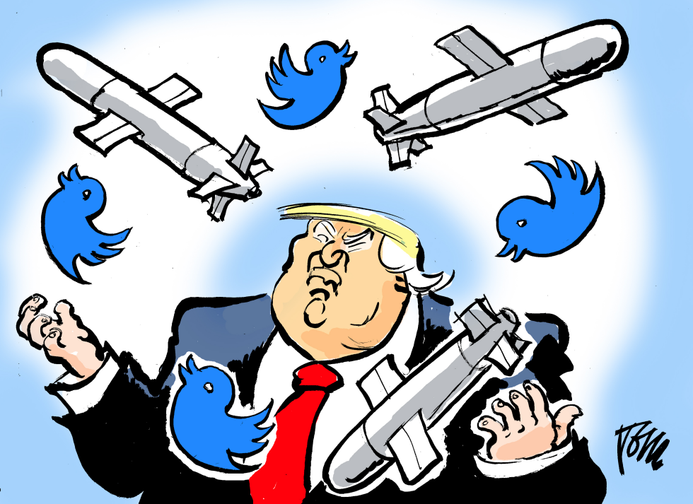  TRUMP TWITTERER IN CHIEF by Tom Janssen