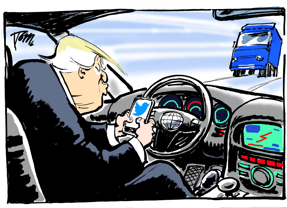  TRUMP TEXTING by Tom Janssen