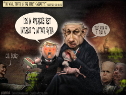 TRUMP NETANYAHU SYRIA GAS ATTACK by Sean Delonas