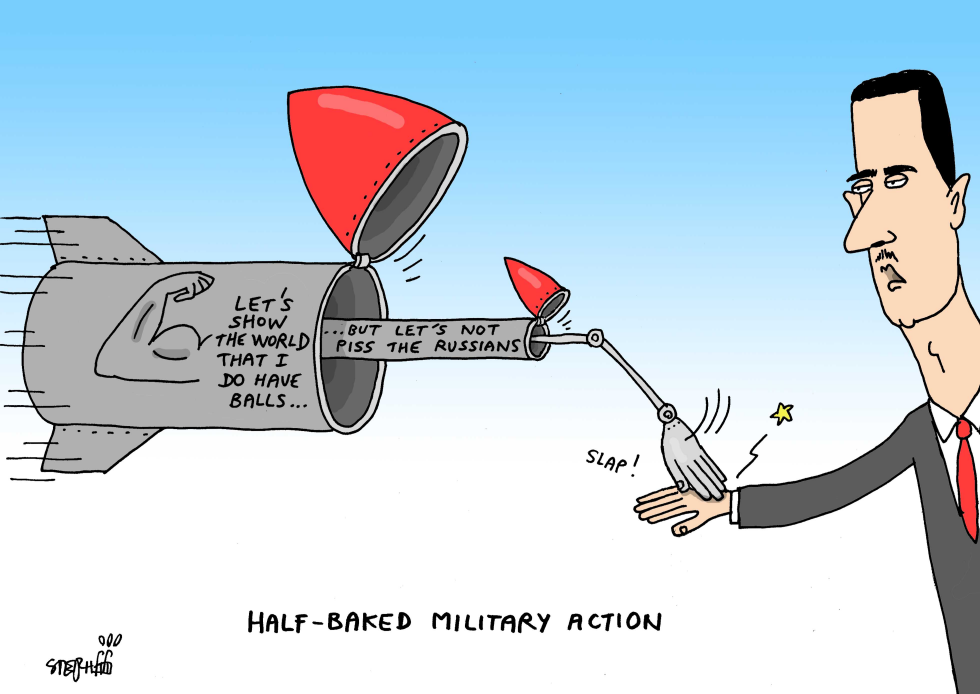  HALF-BAKED MILITARY ACTION by Stephane Peray