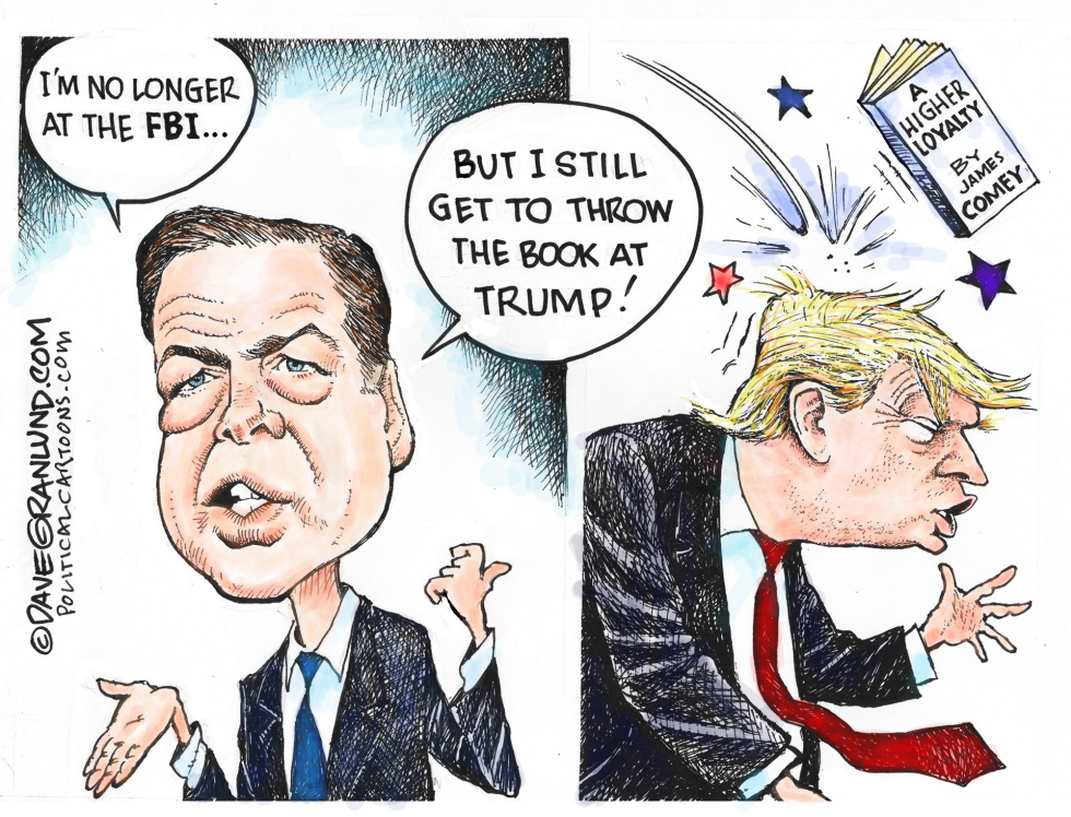  COMEY AND BOOK by Dave Granlund