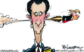 ASSAD'S EAR WORM by Milt Priggee