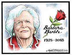 BARBARA BUSH TRIBUTE by Dave Granlund