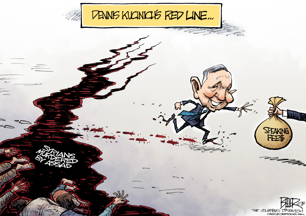  KUCINICH AND SYRIA by Nate Beeler