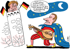 MACRON AND MERKEL by Schot