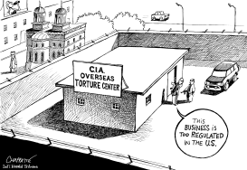 CIA SECRET PRISONS by Patrick Chappatte