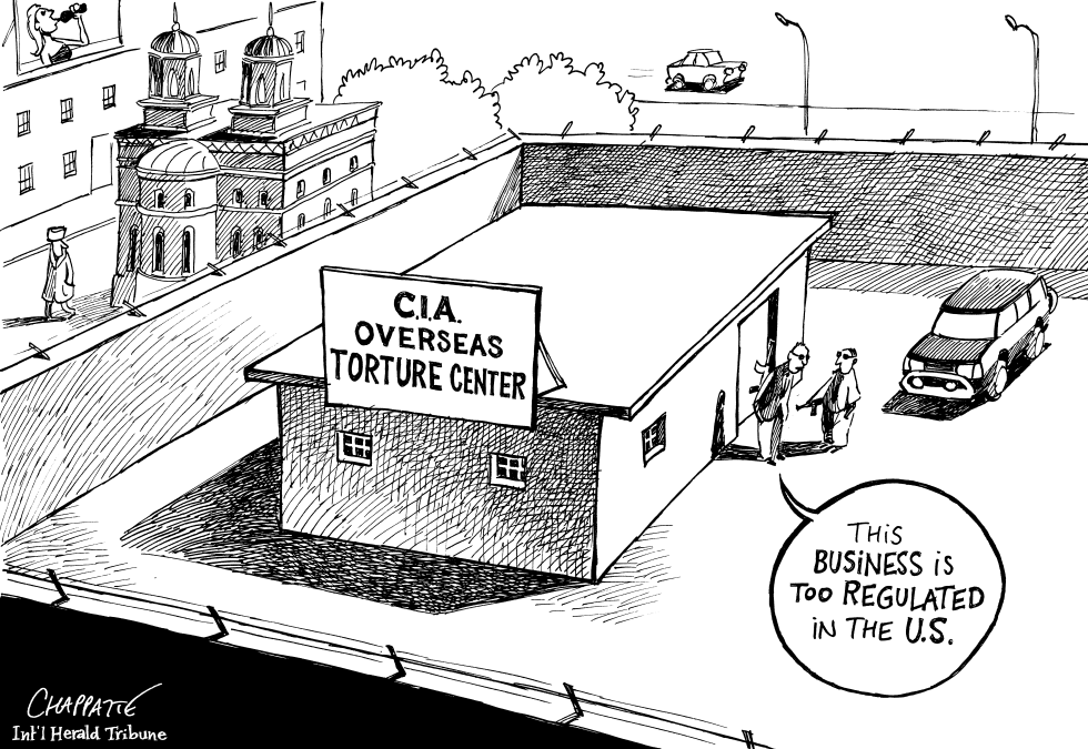  CIA SECRET PRISONS by Patrick Chappatte