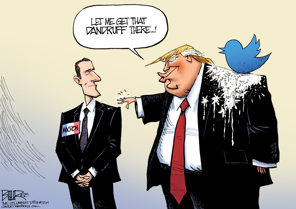  TRUMP AND DANDRUFF by Nate Beeler