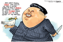 KIM JONG UN PEACE by Rick McKee