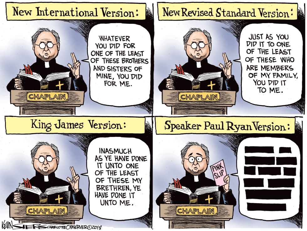  PAUL RYAN'S BIBLE by Kevin Siers