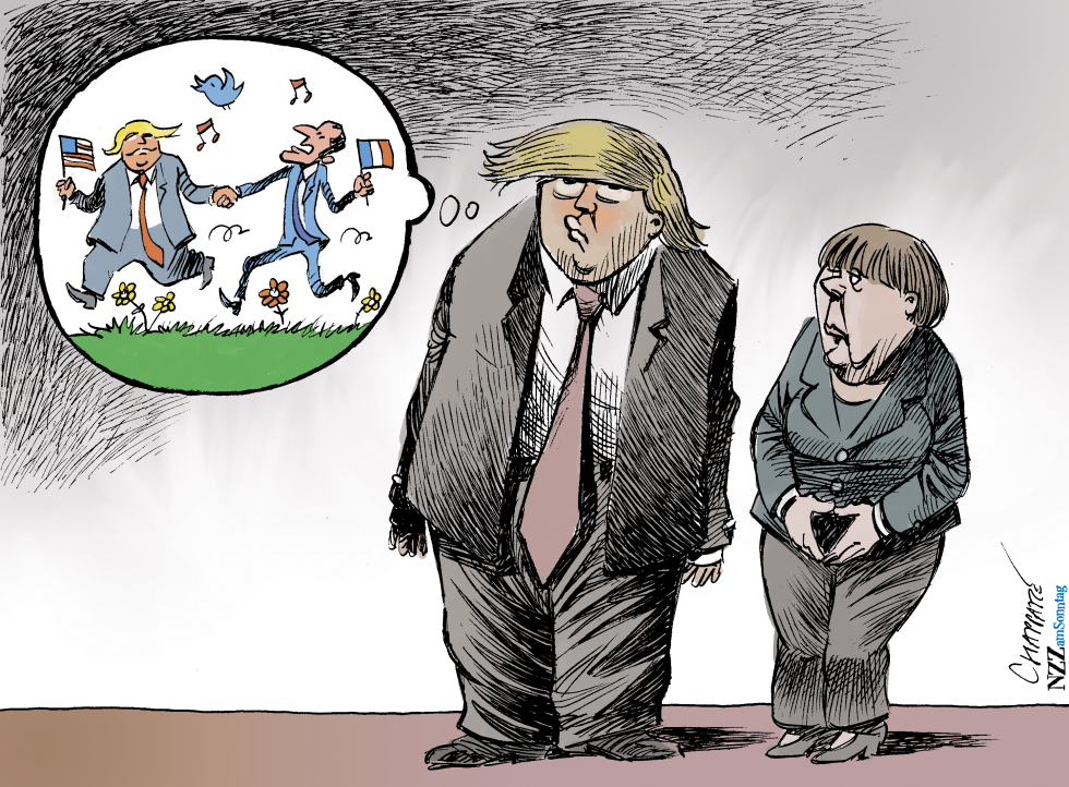  TRUMP-MERKEL MEETING29 APRIL 2018 by Patrick Chappatte