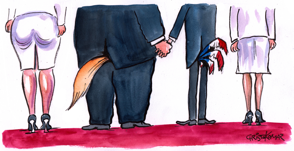  BROMANCE - TRUMP AND MACRON by Christo Komarnitski