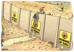 TRUMP BORDER GUARD DOG by RJ Matson