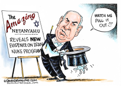 NETANYAHU AND IRAN NUKE INTEL by Dave Granlund