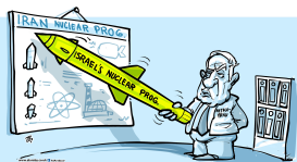 NETANYAHU EXPLAINS IT by Emad Hajjaj