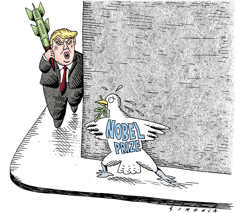  TRUMP'S NOBEL PEACE PRIZE by Osmani Simanca