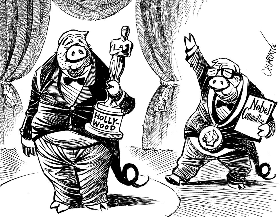  NOBEL LITERATURE PRIZE CANCELED by Patrick Chappatte