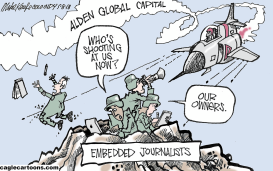 EMBEDDED JOURNALISTS by Mike Keefe