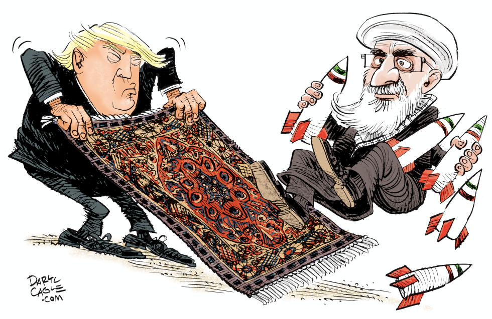  TRUMP PULLS OUT OF IRAN DEAL by Daryl Cagle